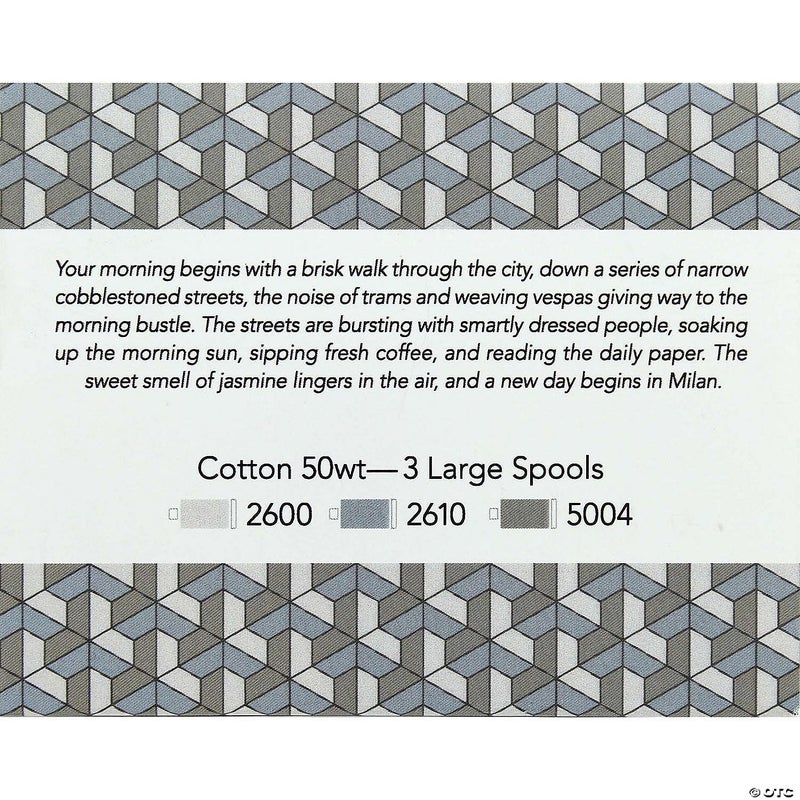 Aurifil Thread CB Milan Grey 3pc - Image 3